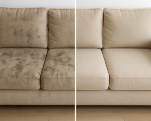 Clean Sofa in cozy living room