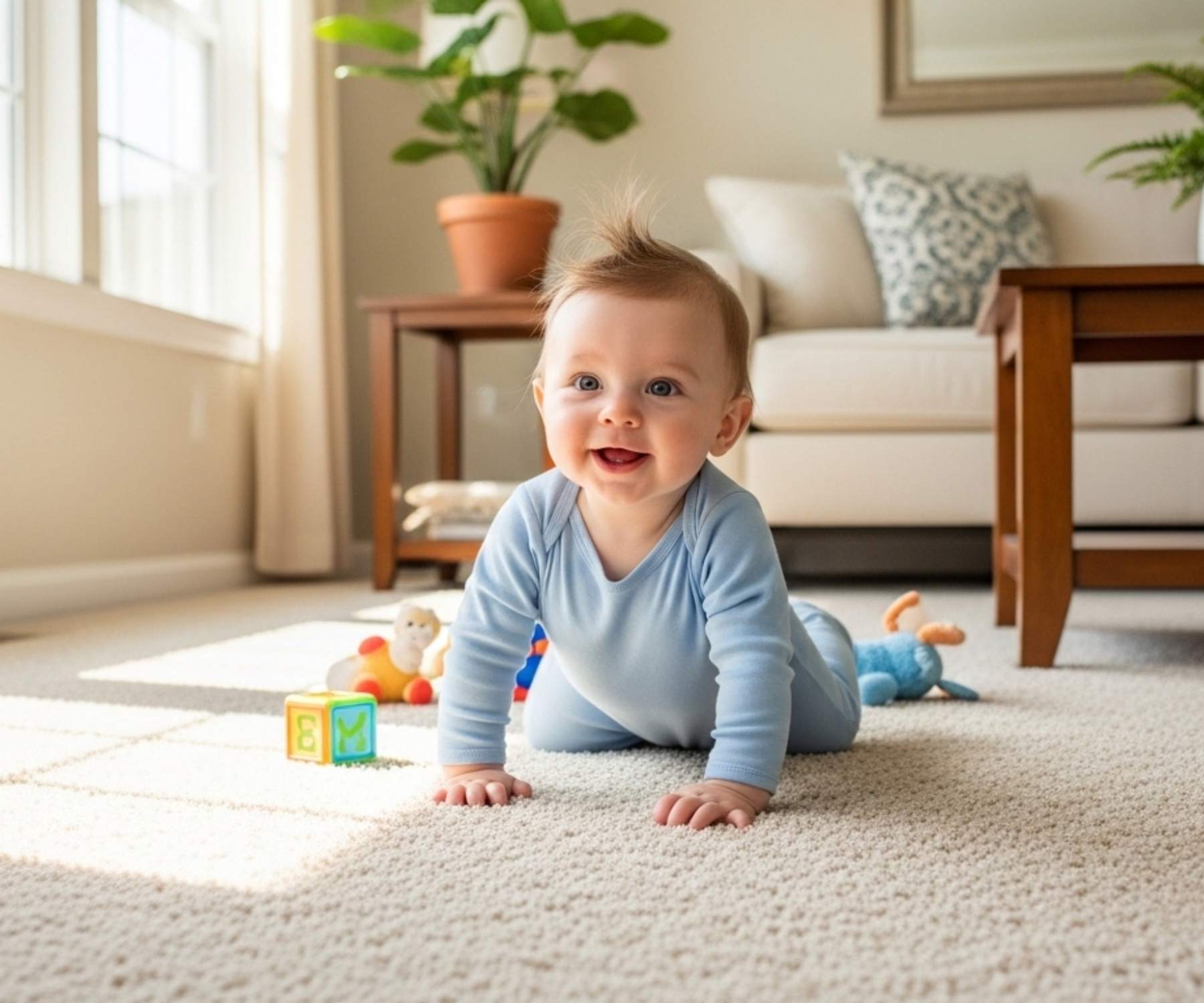 Hypoallergenic Carpet Cleaning, Baby Crawling on Carpet