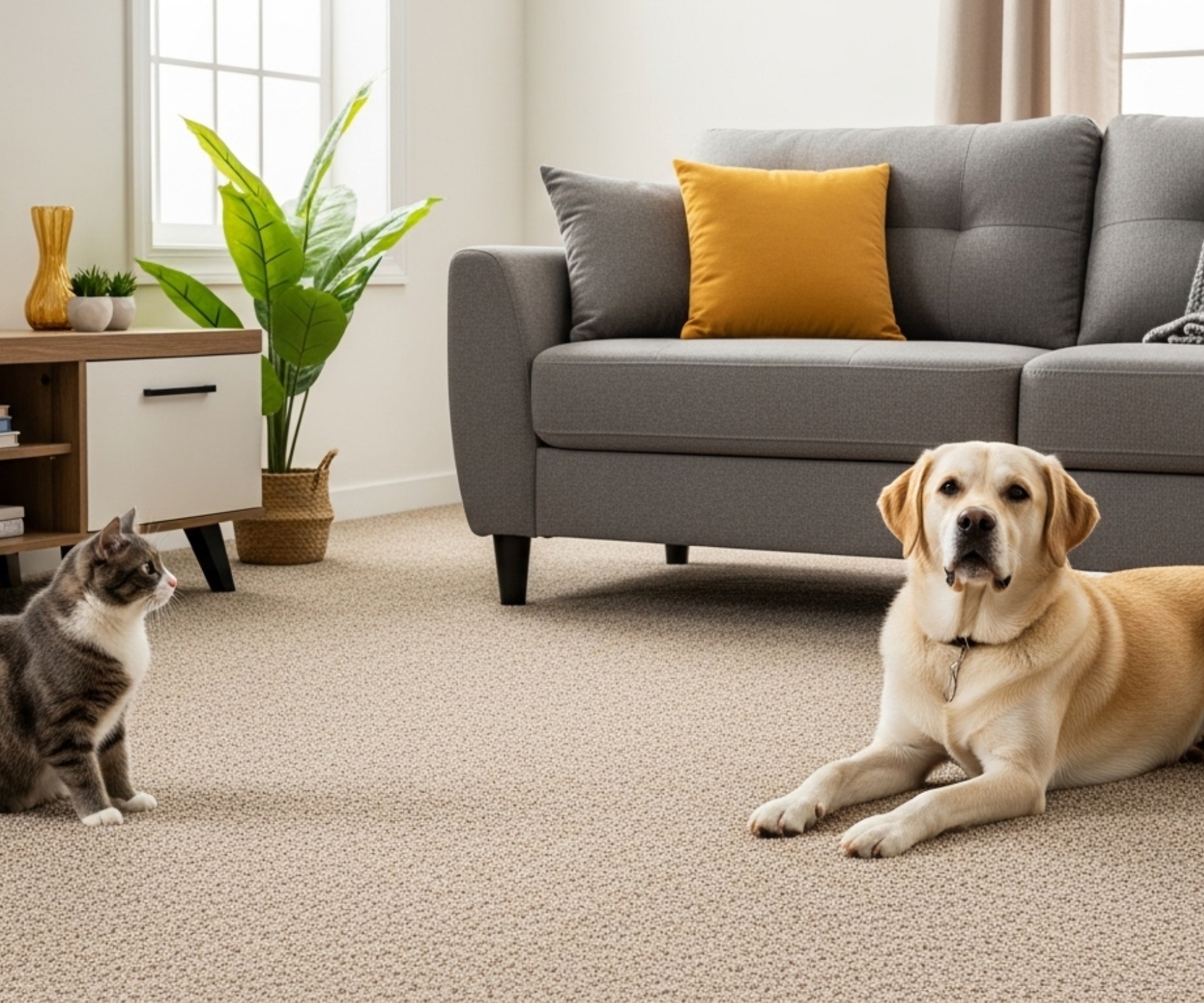 Pet stains on carpet