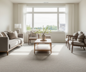 Modern home with clean carpet