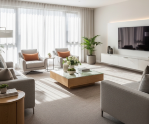 Modern home with clean carpet