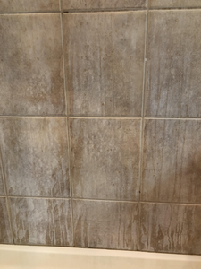 soap scrum on tile and grout